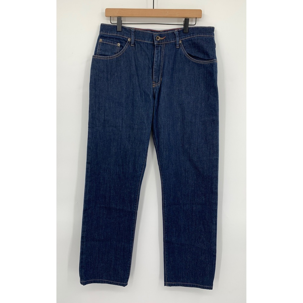 Raleigh Denim Jeans Mens 33 Blue Alexander Dark Wash Straight Leg Made USA